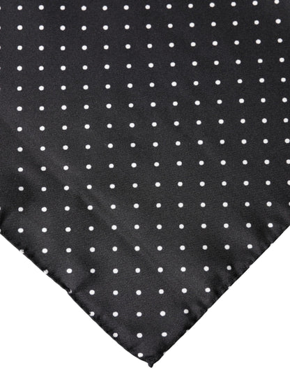 Foulard Dolce & Gabbana femme à pois en soie noir et blanc – MS7832
