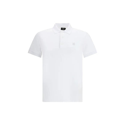 Fendi White Cotton Polo Shirt by Fendi
