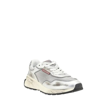 Dsquared² White Calf Leather Bos Taurus Athletic Sneakers by Dsquared²