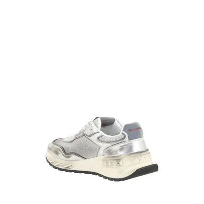 Dsquared² White Calf Leather Bos Taurus Athletic Sneakers by Dsquared²