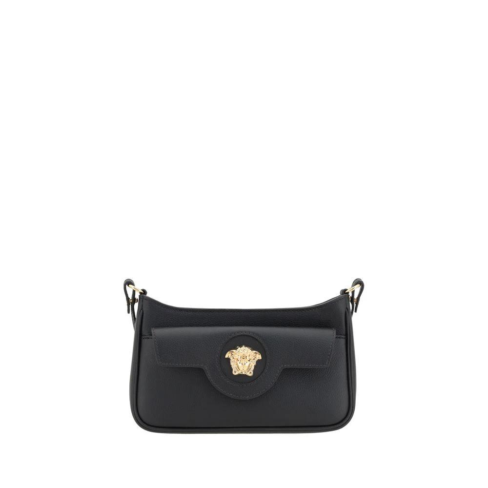 Versace Black Calf Leather Bos Taurus Shoulder Bag by Versace