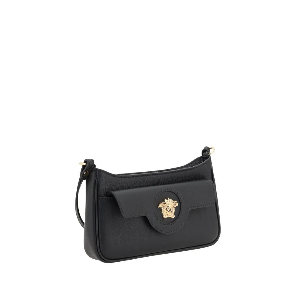 Versace Black Calf Leather Bos Taurus Shoulder Bag by Versace