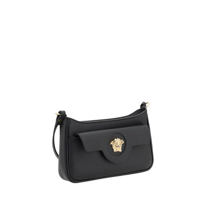 Versace Black Calf Leather Bos Taurus Shoulder Bag by Versace
