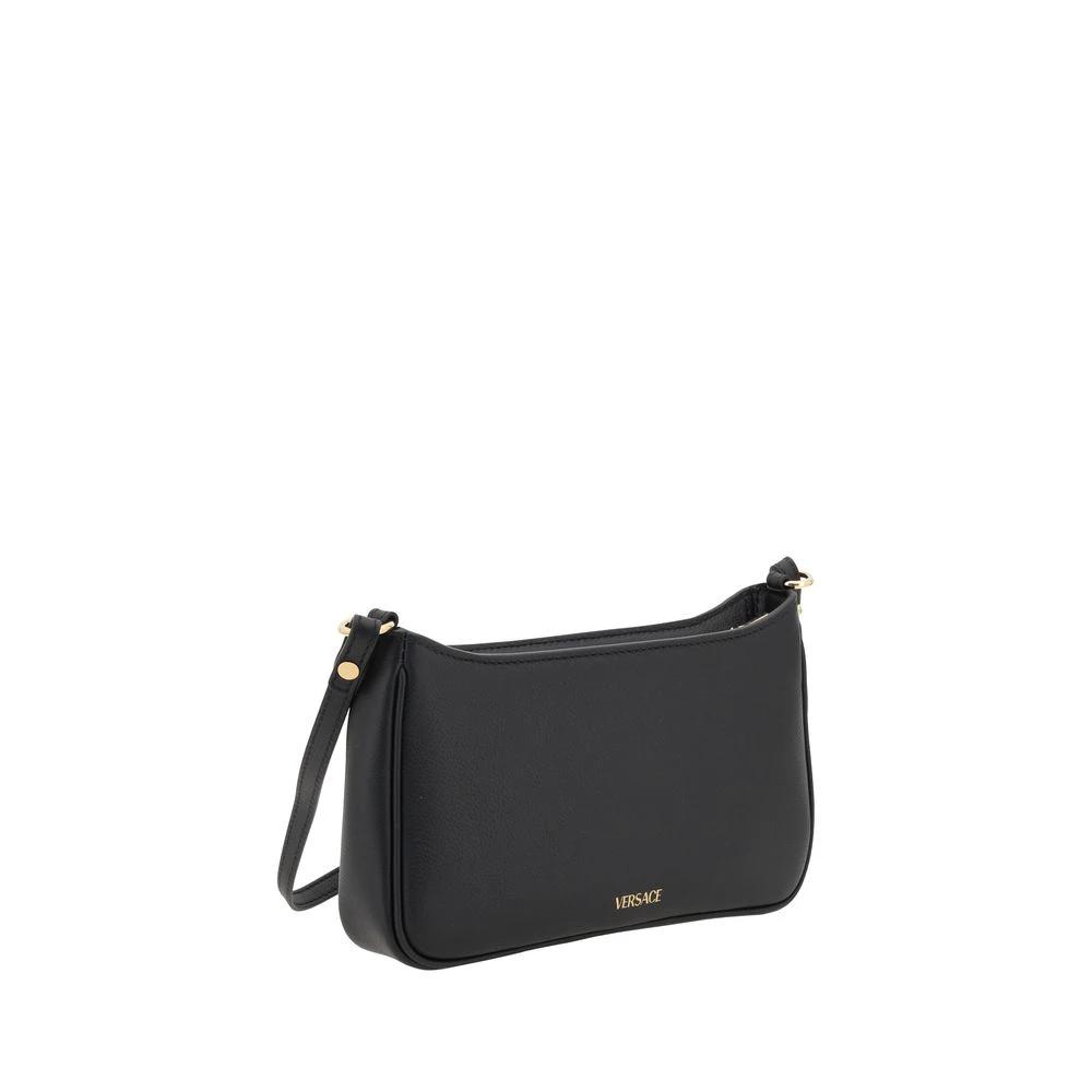 Versace Black Calf Leather Bos Taurus Shoulder Bag by Versace