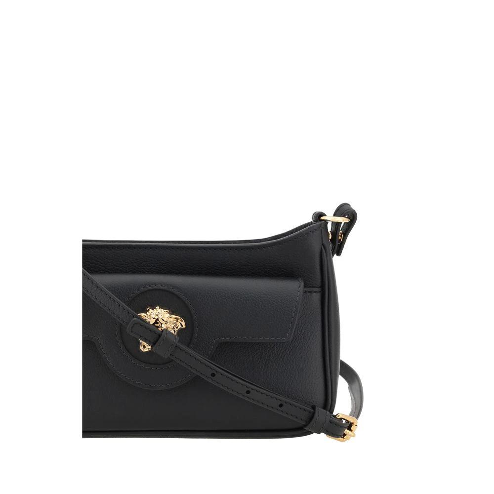 Versace Black Calf Leather Bos Taurus Shoulder Bag by Versace