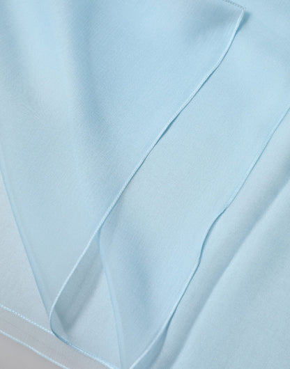 Dolce & Gabbana Light Blue Stola Sciarpa in Seta da Collo Foulard