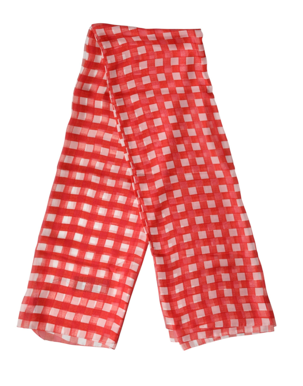 Étole Dolce & Gabbana homme en soie rouge et blanc à carreaux – MS7578