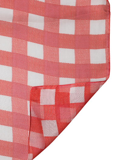 Étole Dolce & Gabbana homme en soie rouge et blanc à carreaux – MS7578