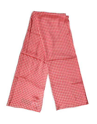 Étole Dolce & Gabbana homme en soie rouge et blanc à carreaux – MS7580