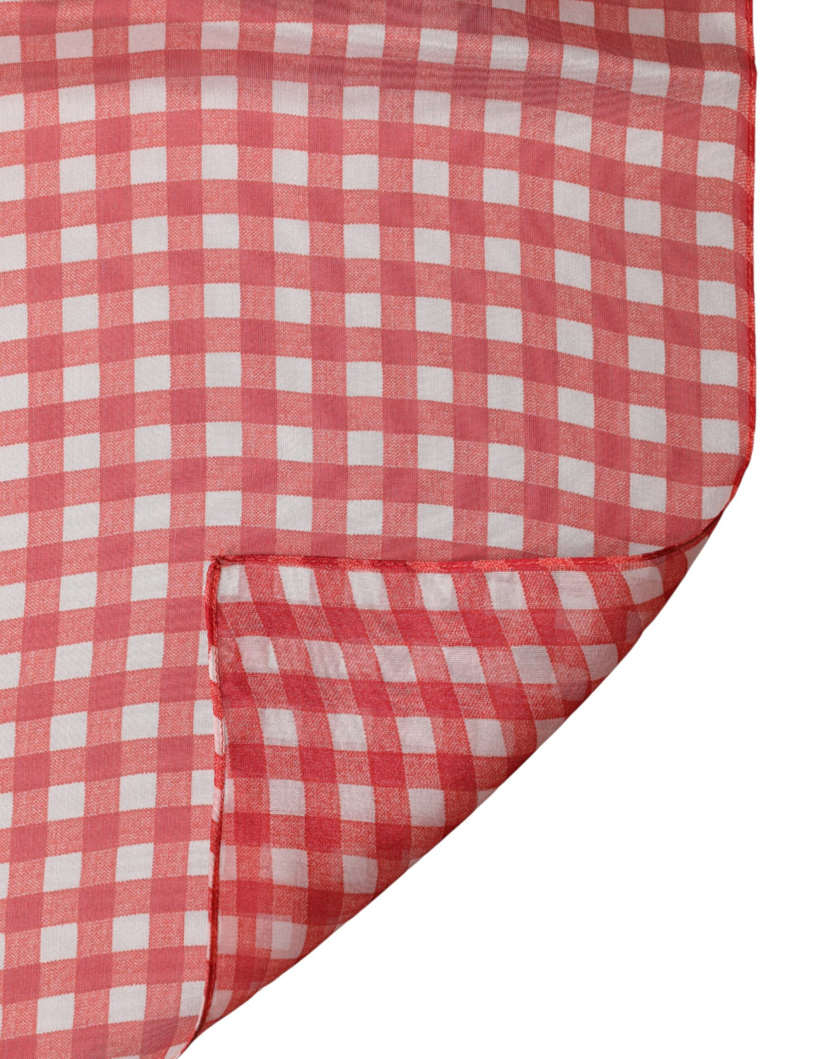 Étole Dolce & Gabbana homme en soie rouge et blanc à carreaux – MS7580