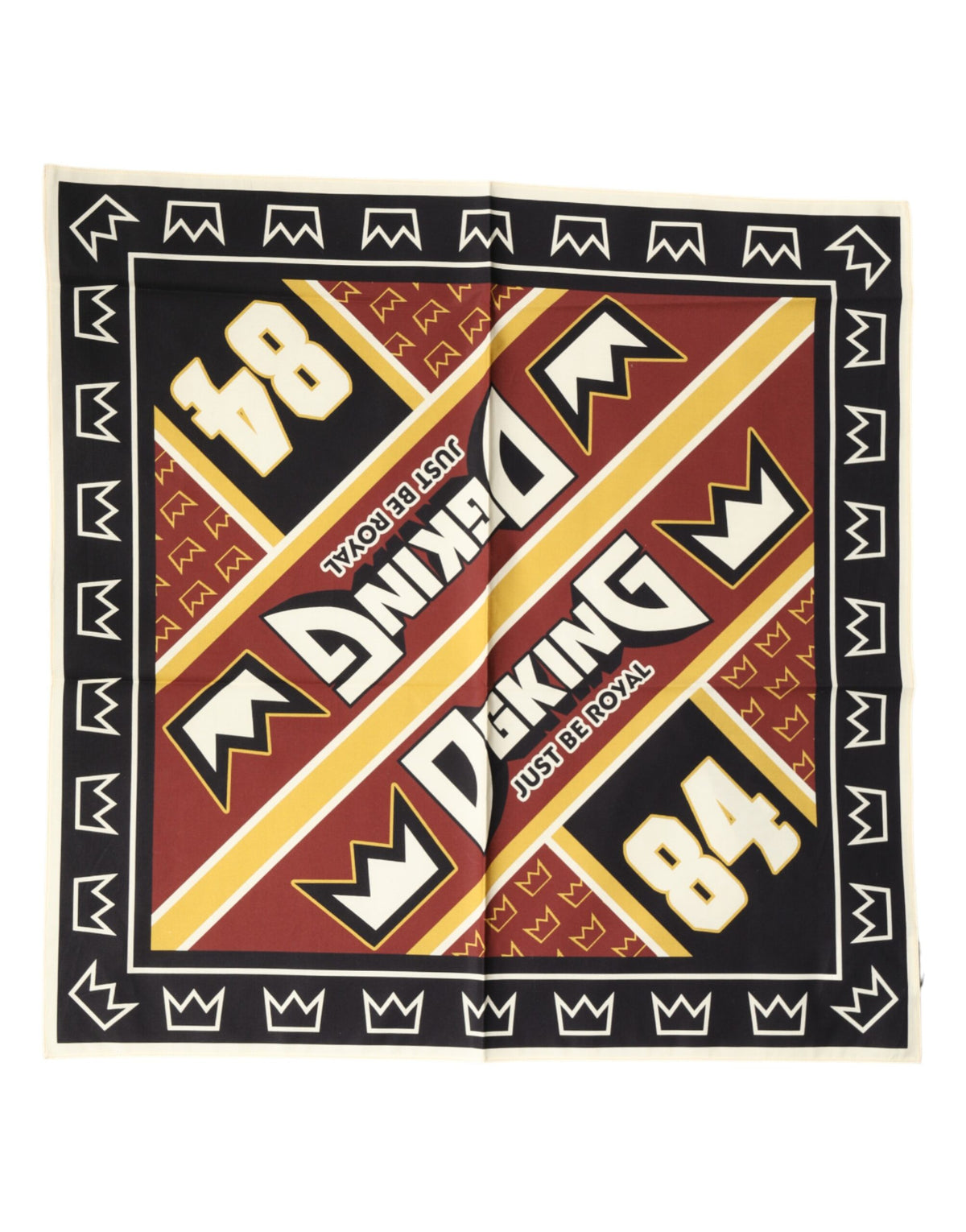 Foulard Dolce & Gabbana homme DG King en coton multicolore – MS7793