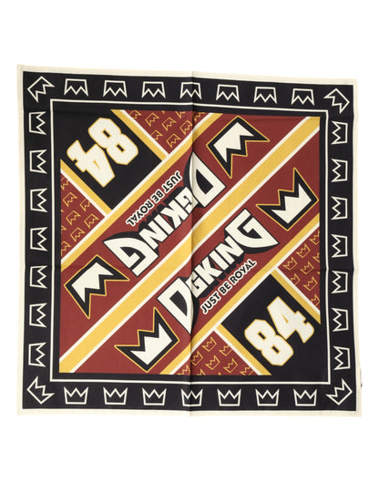 Foulard Dolce & Gabbana homme DG King en coton multicolore – MS7793