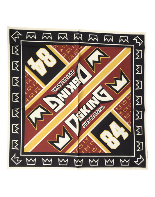 Foulard Dolce & Gabbana homme DG King en coton multicolore – MS7793