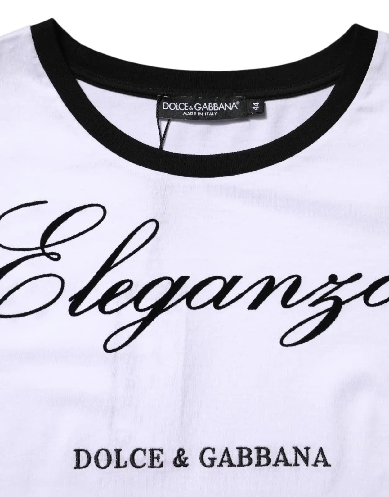 Dolce & Gabbana White Eleganza Cotton Crew Neck Tee T-shirt by Dolce & Gabbana