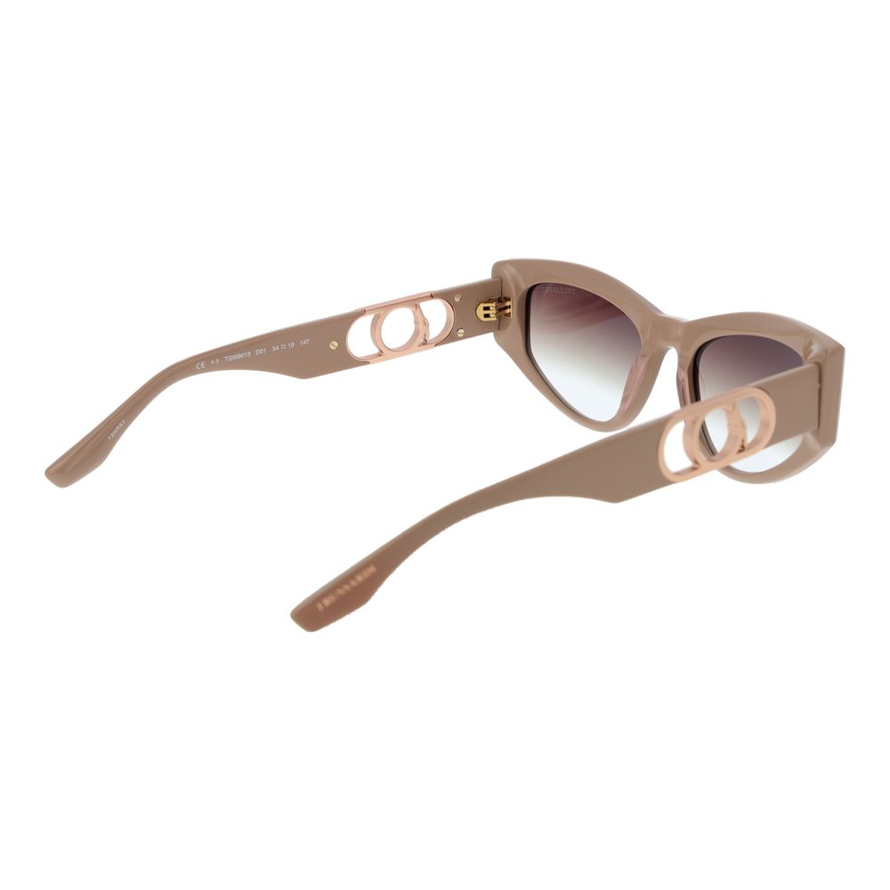 Lunettes de soleil Trussardi femme en acétate beige – TR-1064234