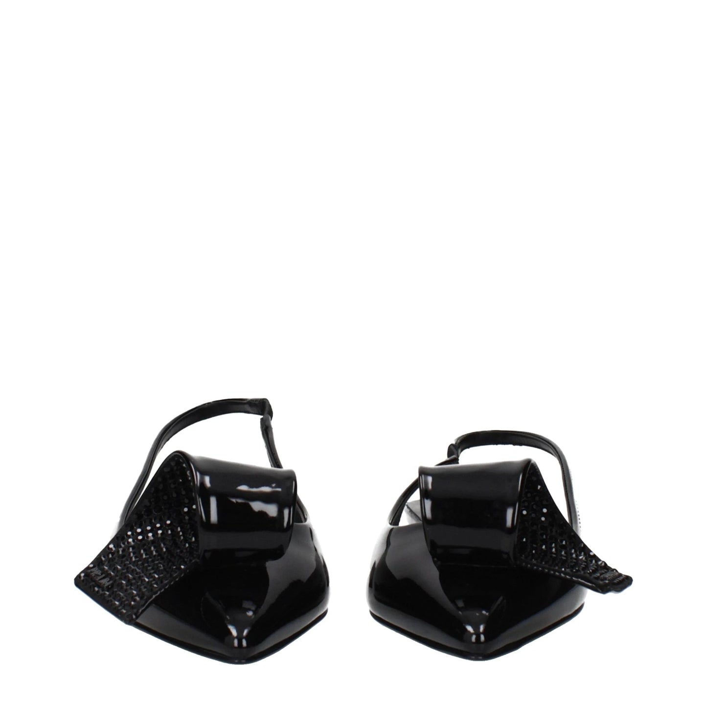 Prada Black Leather Flat Sandals by Prada