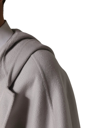 Dolce & Gabbana Off White Belted Long Trench Coat Men Jacket by Dolce & Gabbana