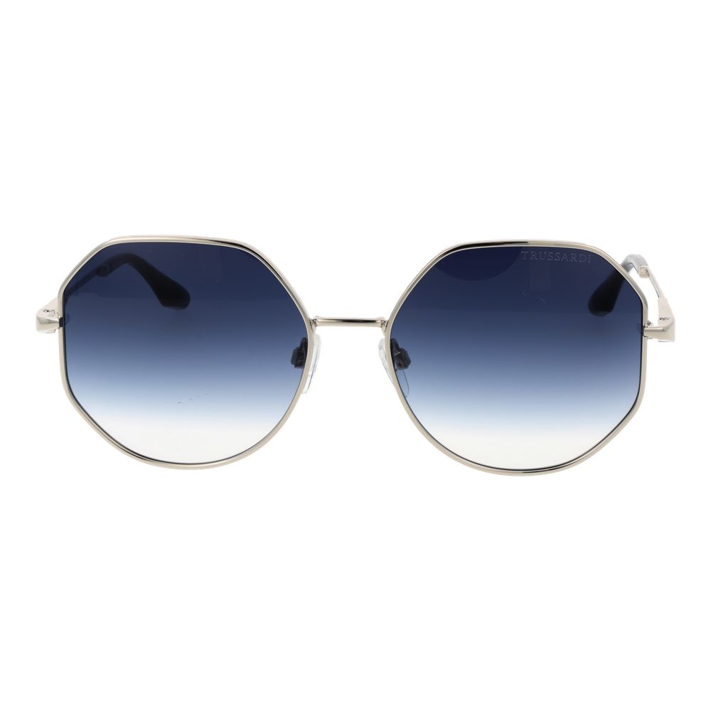 Lunettes de soleil Trussardi mixte en métal argenté – TR-1064266
