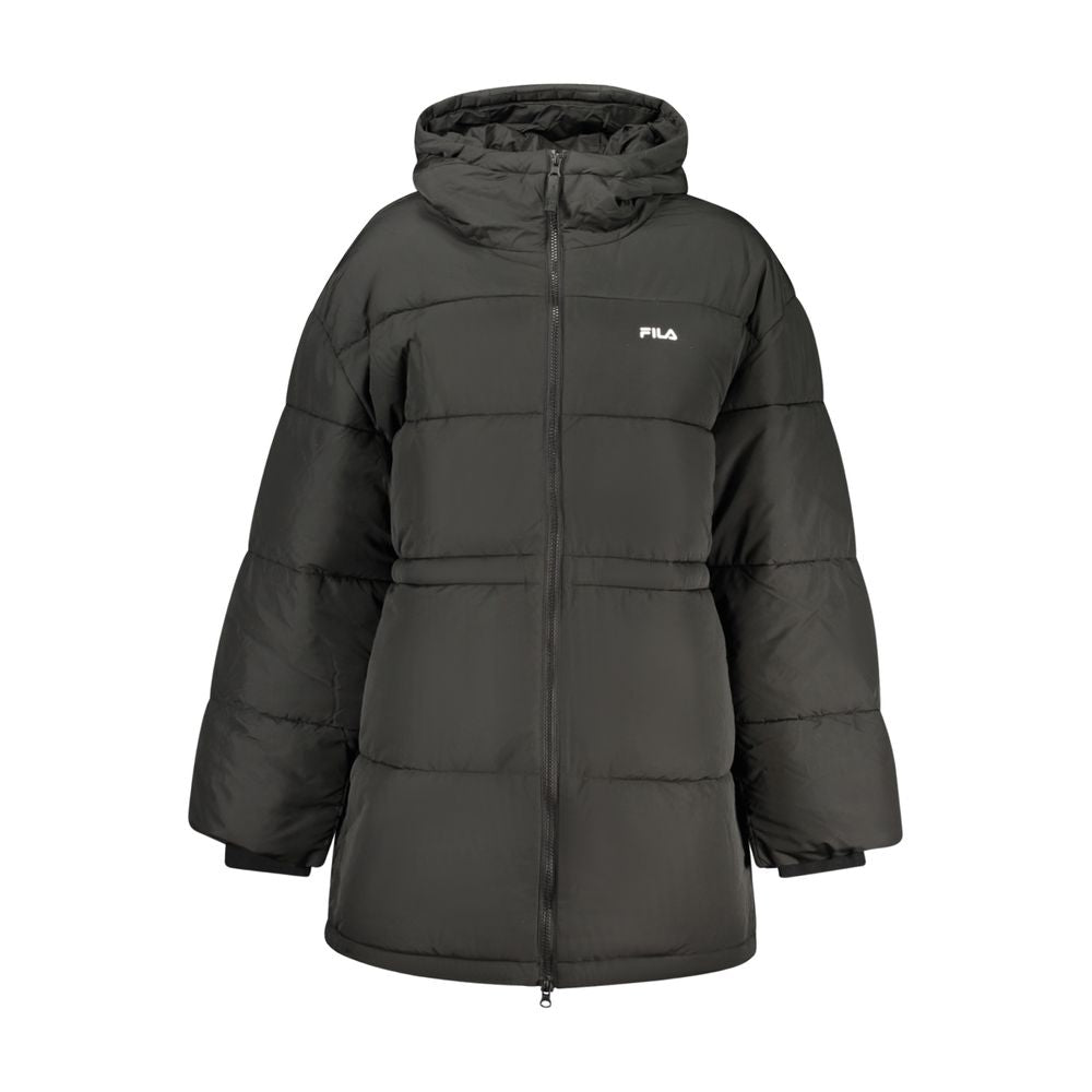 Veste coupe-vent Fila femme Alba à capuche en polyester noir – FI-41914