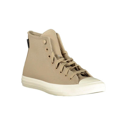 Converse Beige Leather Unisex Sneaker by Converse