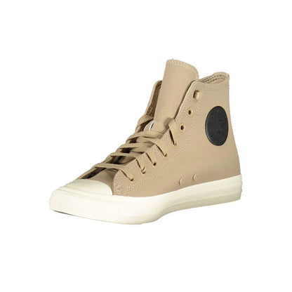 Converse Beige Leather Unisex Sneaker by Converse
