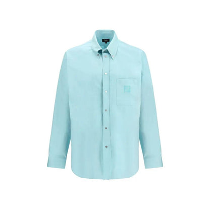 Fendi Blue Cotton Dress Shirt by Fendi
