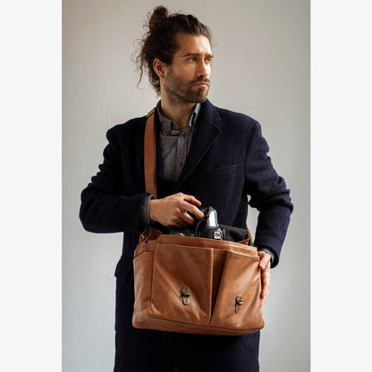 Roma Tanned Leather Camera Bag