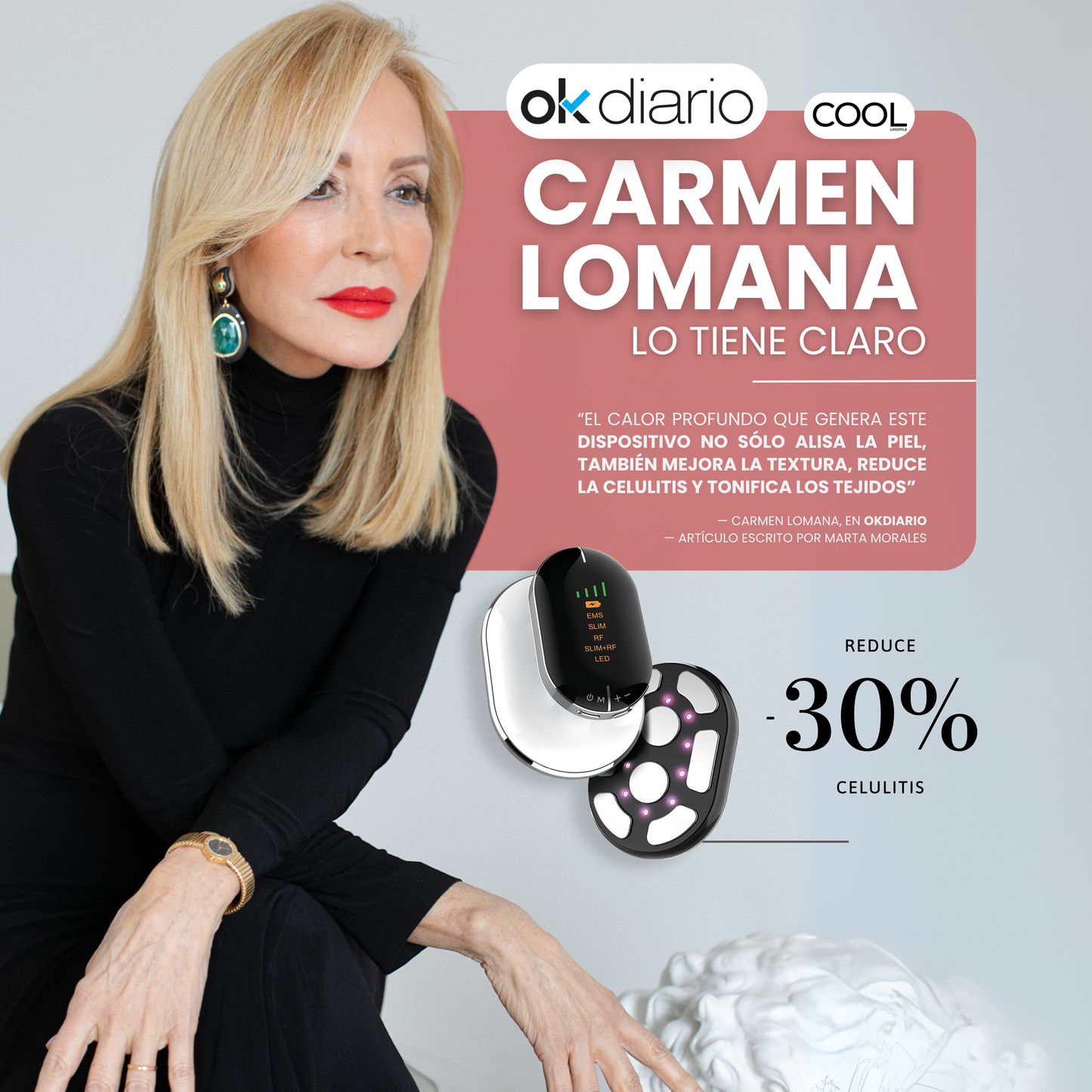 ETERNAS® Dispositivo Anticelulitis Radiofrecuencia Tecnología x4