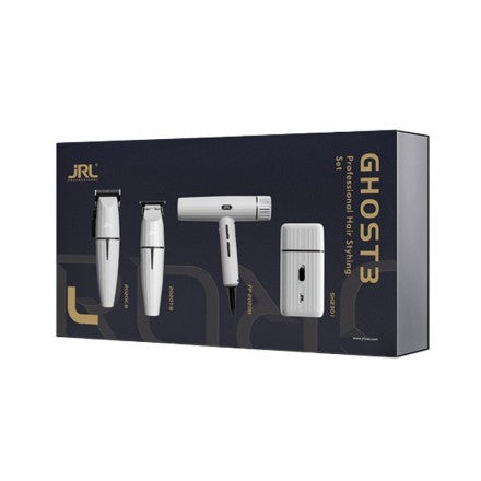 JRL Set Ghost 3 Onyx Blanc : Clipper et Trimmer, Rasoir et Sèche-Cheveux