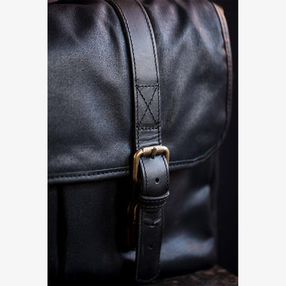 Limited Edition - Roma Black Waxed Canvas Camera Bag