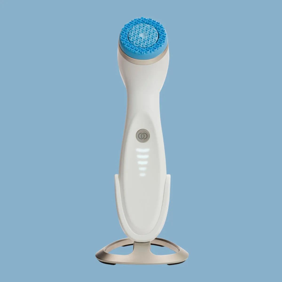 Socle ageLOC LumiSpa iO avec l'appareil