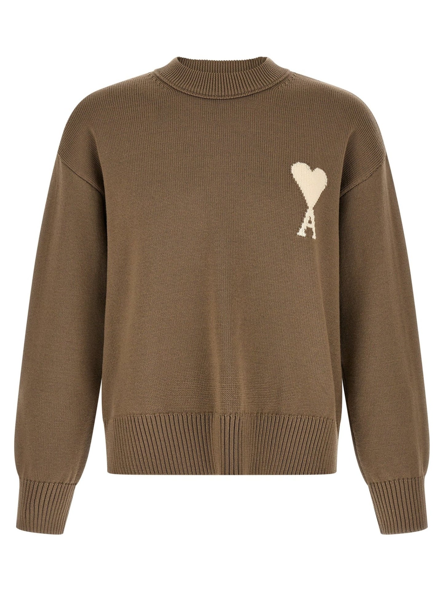 Ami Paris Beige Wool Cardigan - HBPS Beauty & Fashion