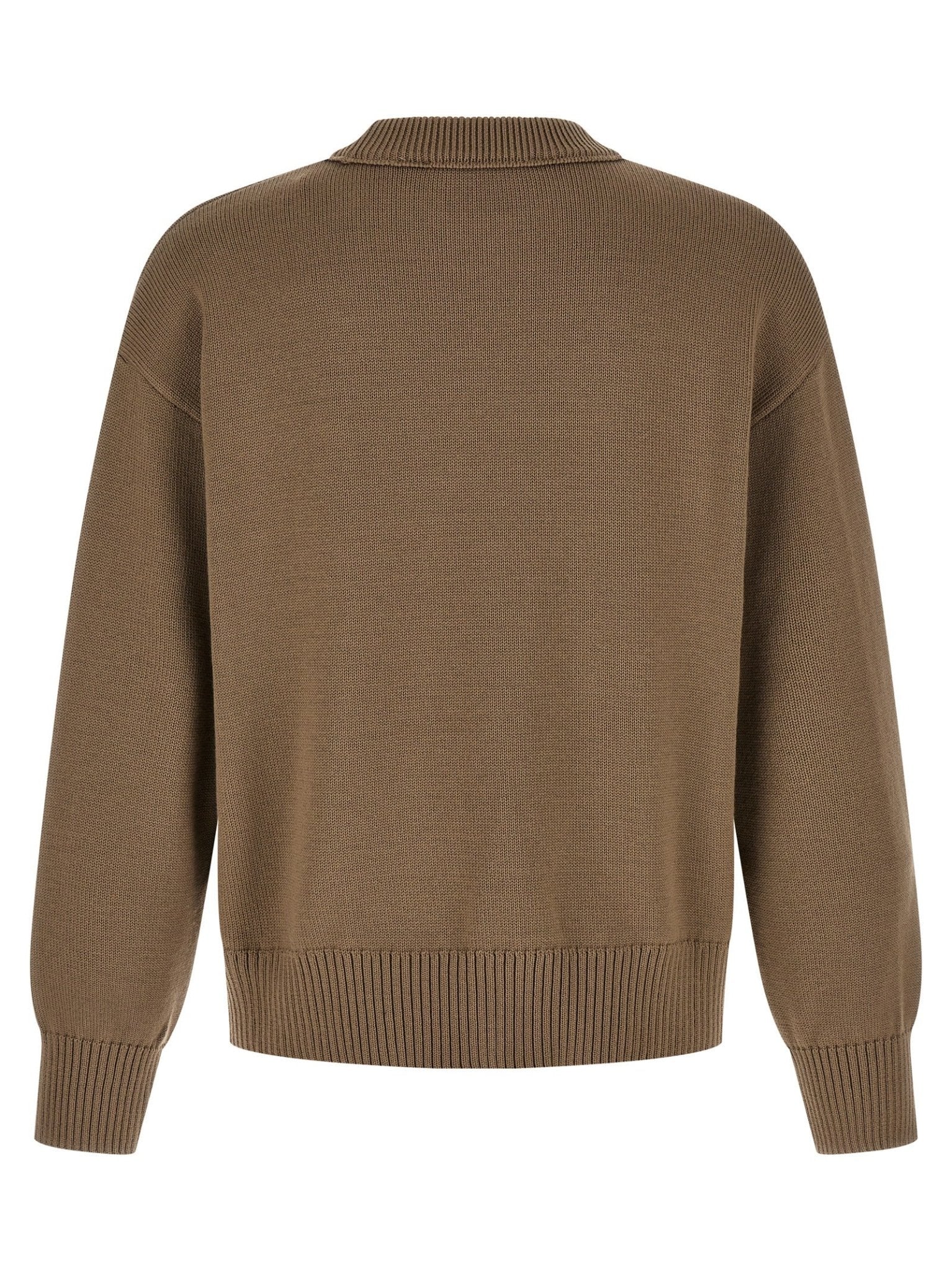 Ami Paris Beige Wool Cardigan - HBPS Beauty & Fashion