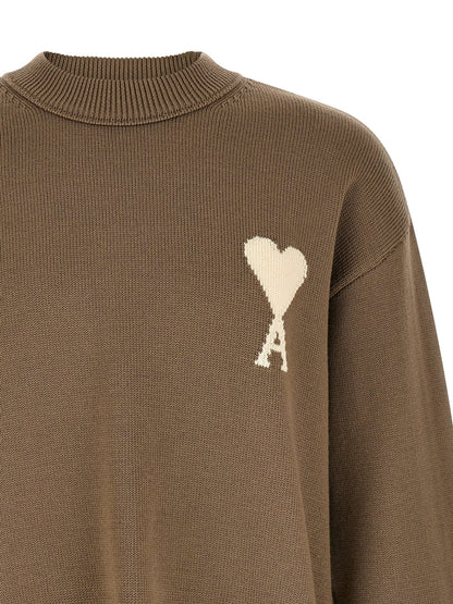Ami Paris Beige Wool Cardigan - HBPS Beauty & Fashion