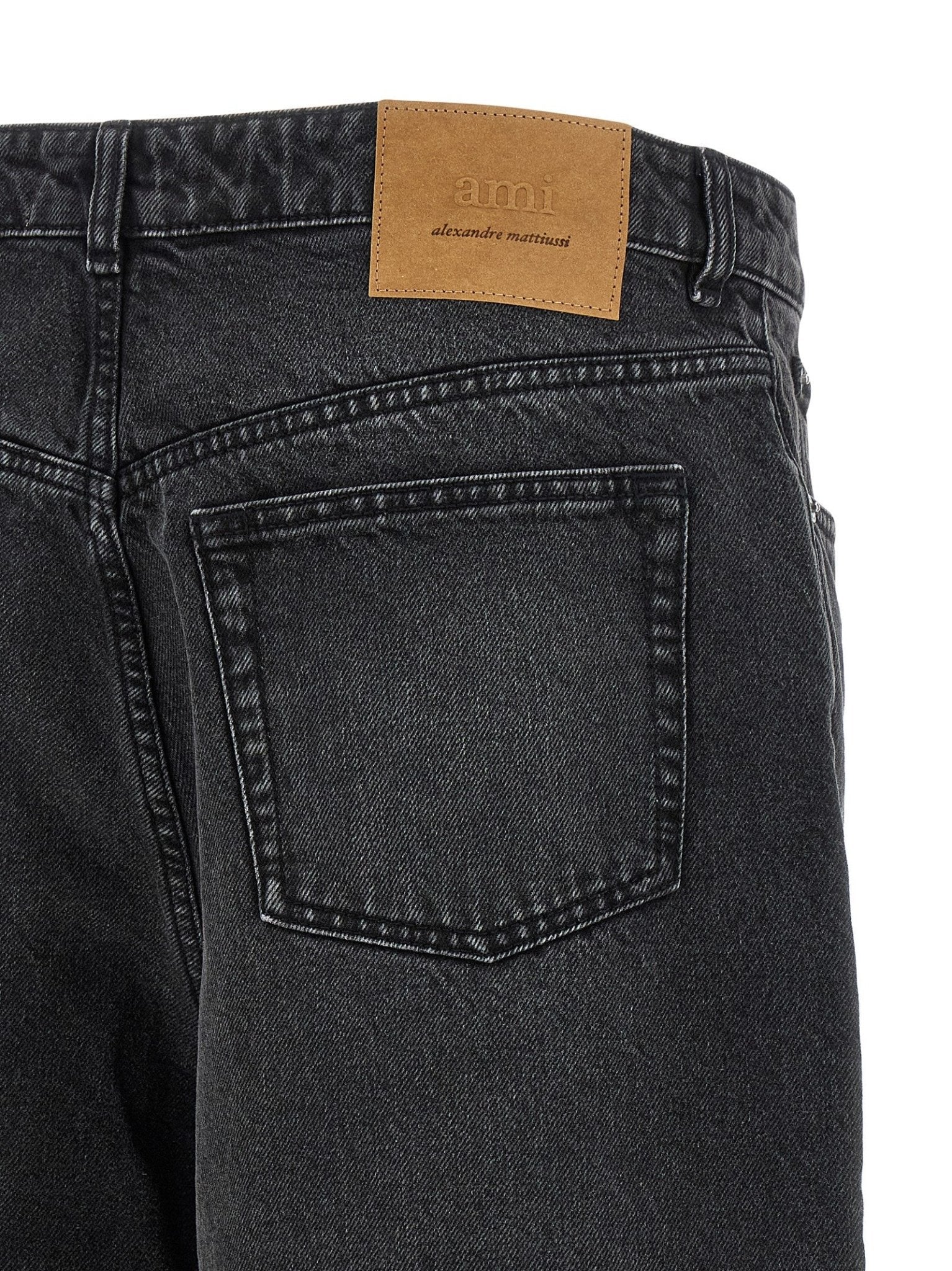 Ami Paris Black Cotton Bermuda Shorts - HBPS Beauty & Fashion