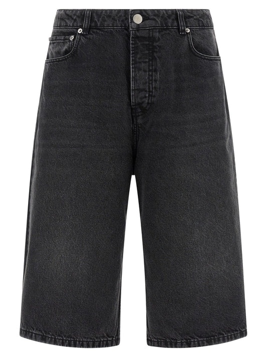 Ami Paris Black Cotton Bermuda Shorts - HBPS Beauty & Fashion