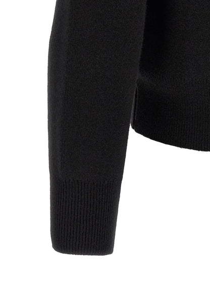 Ami Paris Black Wool Cardigan - HBPS Beauty & Fashion