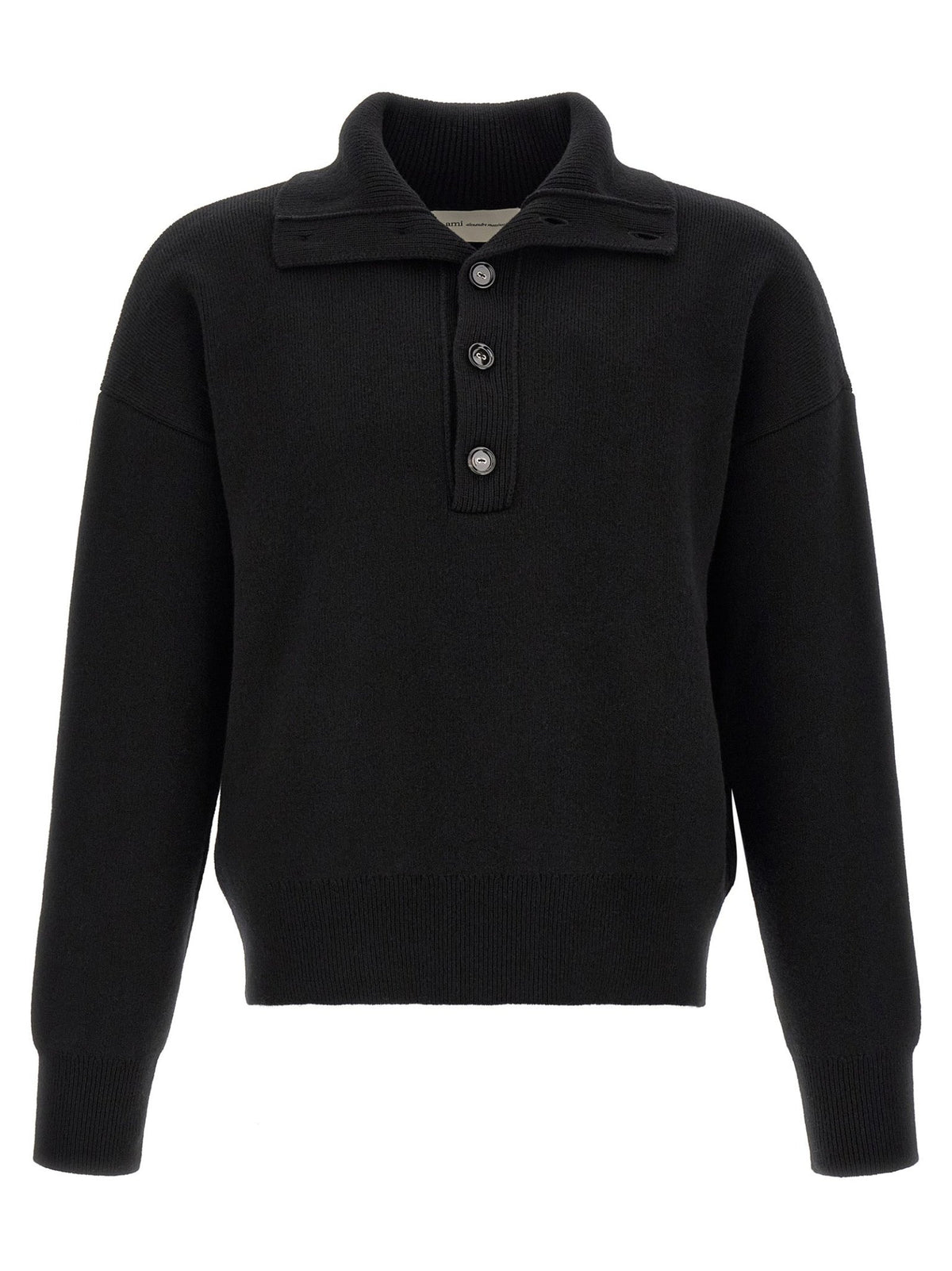 Ami Paris Black Wool Cardigan - HBPS Beauty & Fashion