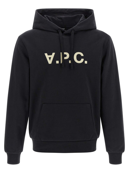A.P.C. Black Cotton Hoodie - HBPS Beauty & Fashion