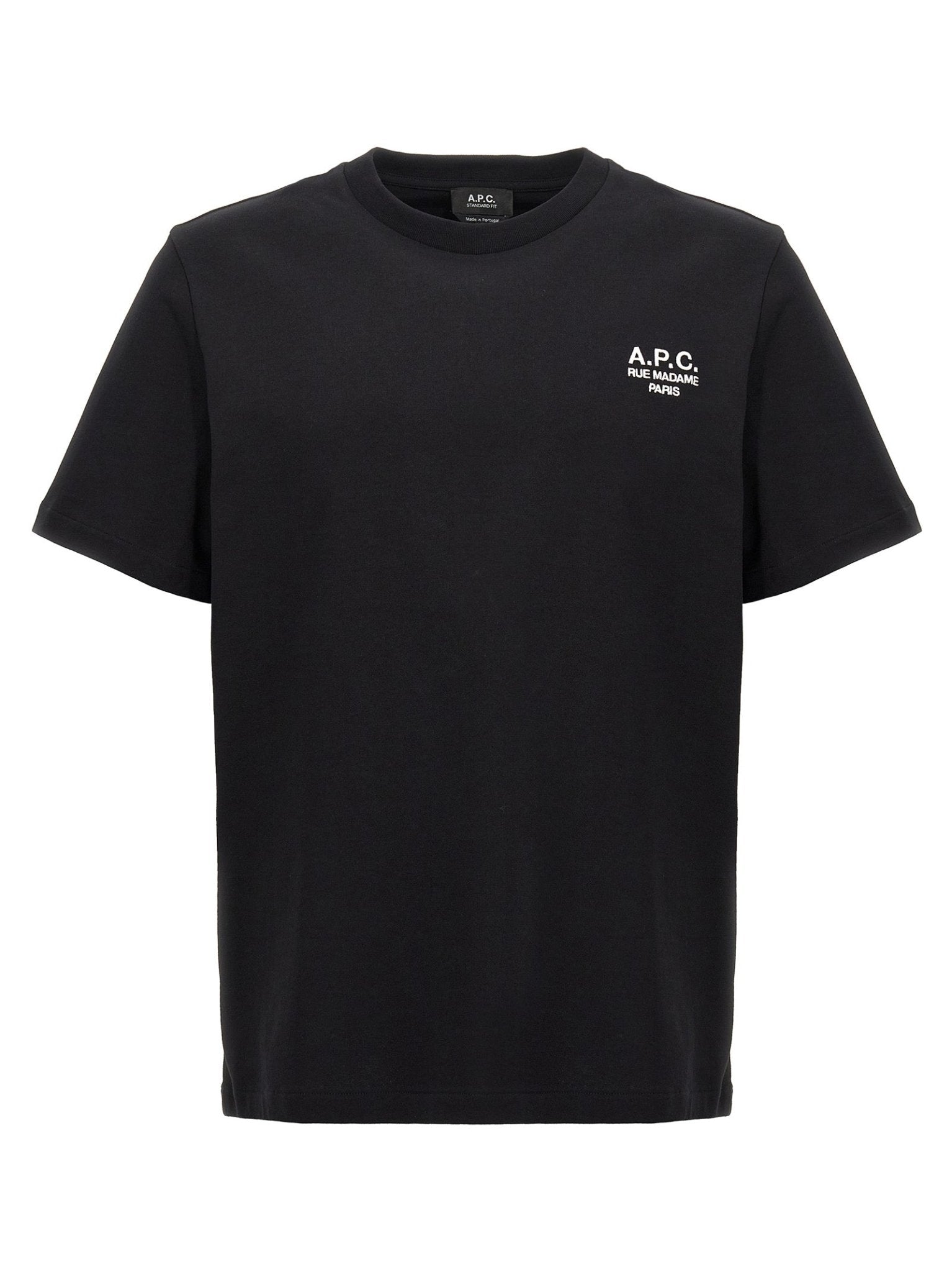 A.P.C. Black Cotton T-Shirt - HBPS Beauty & Fashion