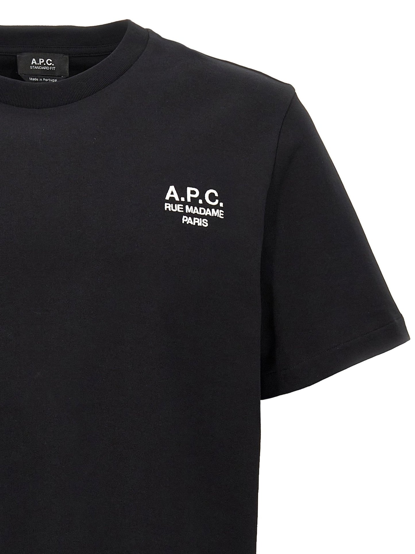 A.P.C. Black Cotton T-Shirt - HBPS Beauty & Fashion