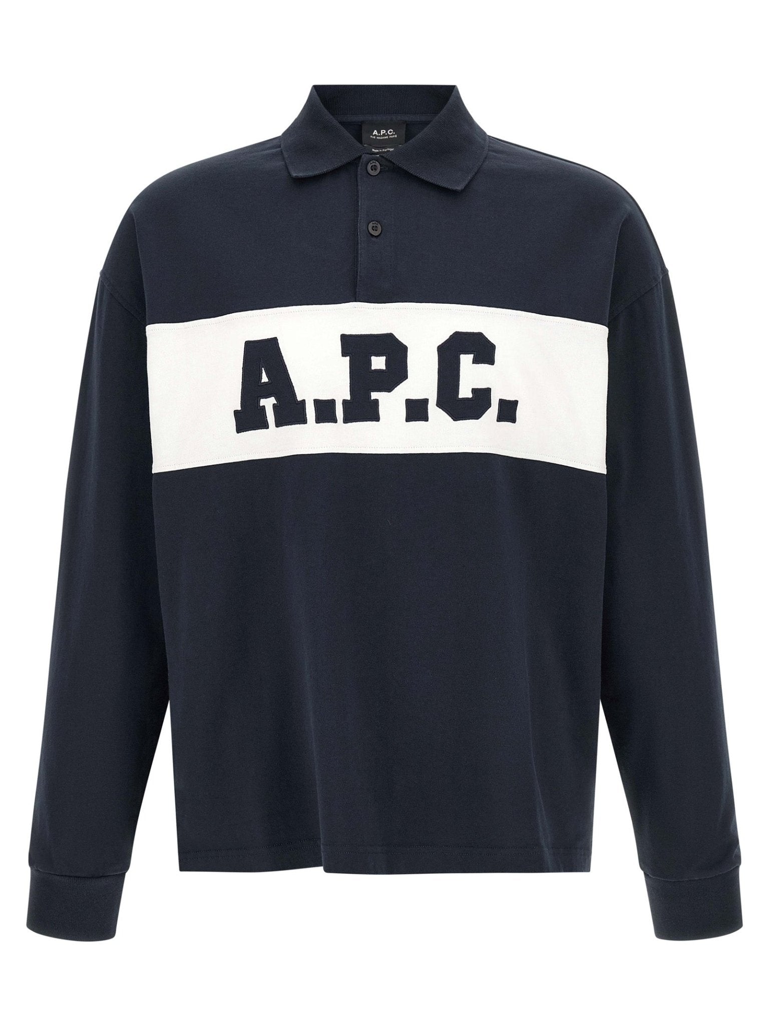 A.P.C. Blue Cotton Polo Shirt - HBPS Beauty & Fashion