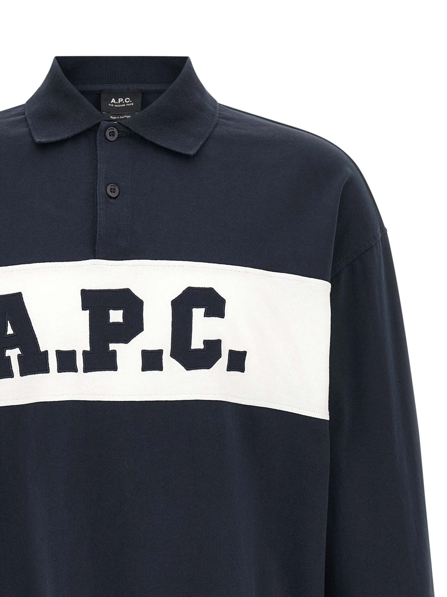A.P.C. Blue Cotton Polo Shirt - HBPS Beauty & Fashion