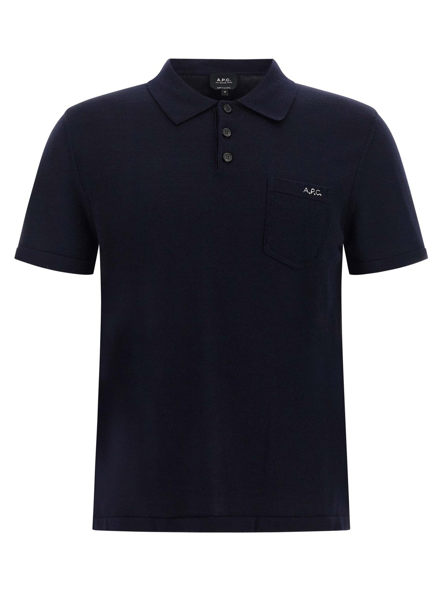 A.P.C. Blue Virgin Wool Polo Shirt - HBPS Beauty & Fashion