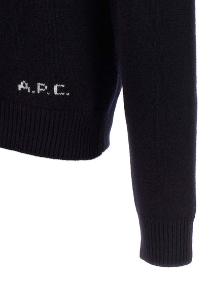 A.P.C. Blue Wool Cardigan - HBPS Beauty & Fashion