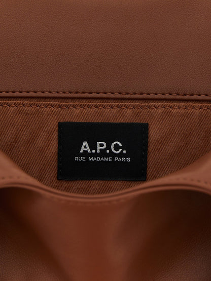 A.P.C. Brown Polyester Handbag - HBPS Beauty & Fashion