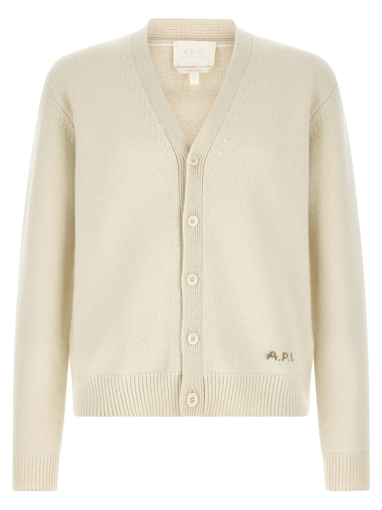 A.P.C. White Wool Cardigan - HBPS Beauty & Fashion