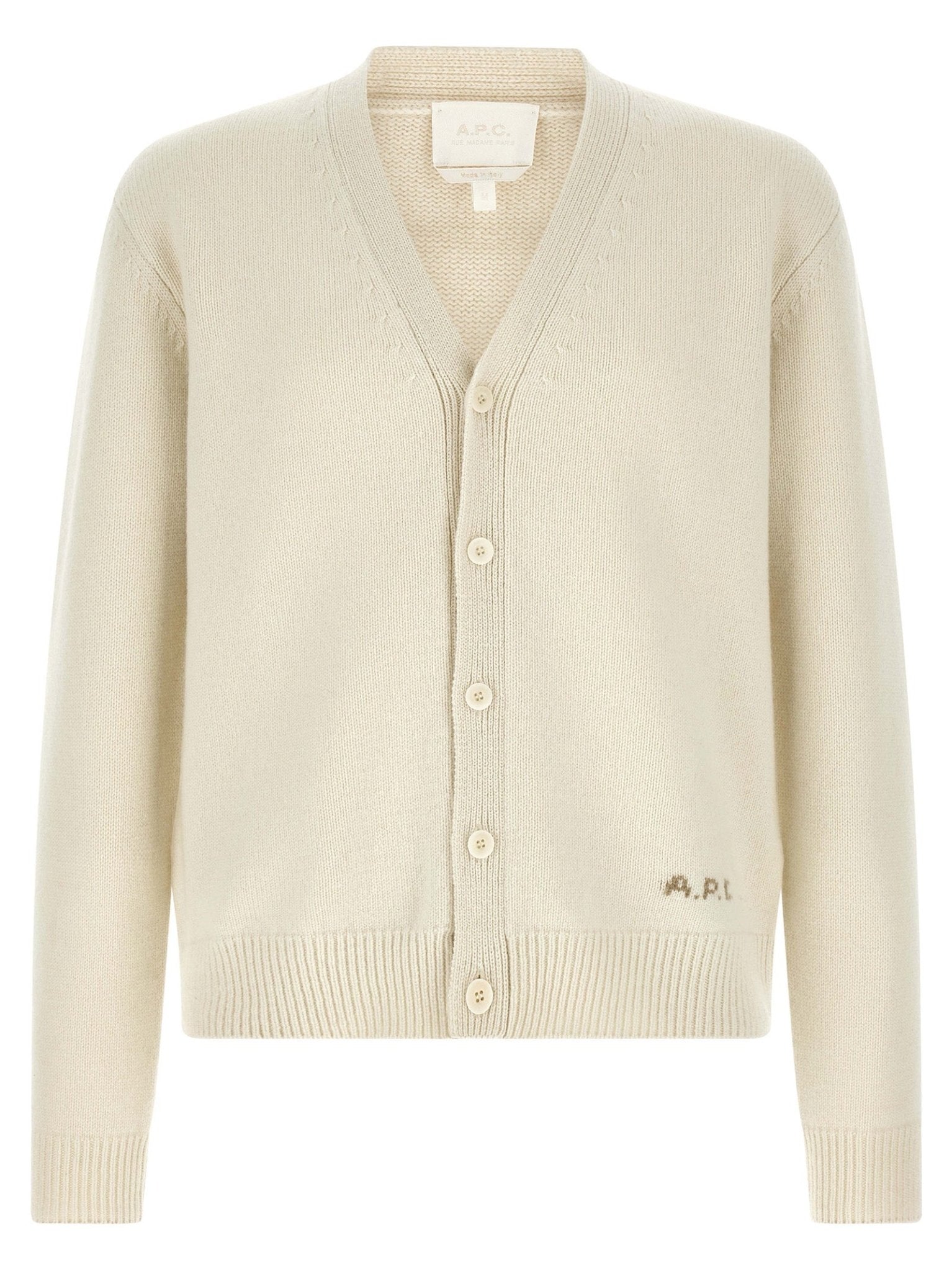 A.P.C. White Wool Cardigan - HBPS Beauty & Fashion