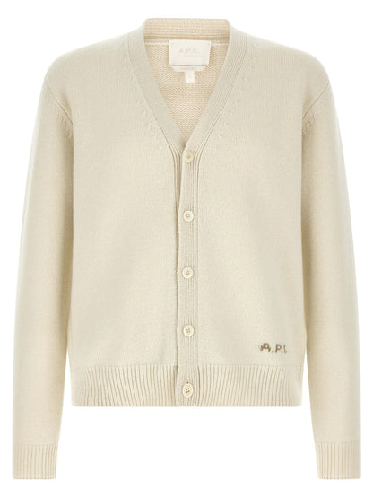 A.P.C. White Wool Cardigan - HBPS Beauty & Fashion