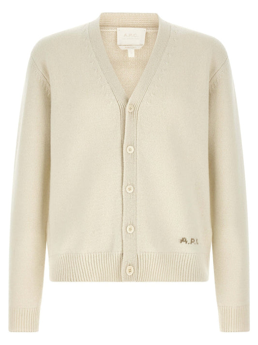 A.P.C. White Wool Cardigan - HBPS Beauty & Fashion